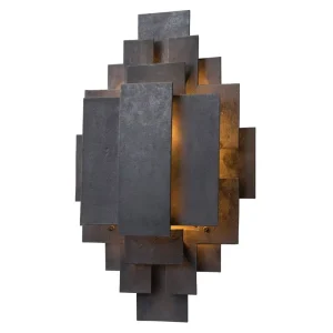 Postmodern Light Luxury Stainless Steel Wall Lamp for Living Rooms Hotel Lobbies Villas American Style Minimalist Vintage