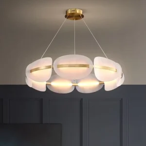 Postmodern Petal Chandelier Acrylic Metal Decorative Ceiling Pendant Lamp Minimalist Chandelier for Living Room Hotel