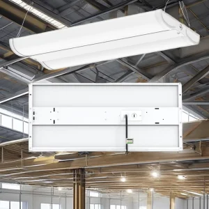 Power Tunable 200W 150W 100W LED High Bay Shop Light 2FT 100-347V Commercial Linear Hanging Bay Lights for Warehouse Supermarket