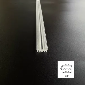 Precision Linear LED Lens 40° Medium Narrow Beam Optics for LED Strip Light Bar Profile Diffuser Extrusion Channel