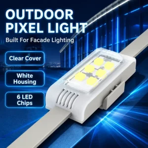 Premium Outdoor Landscape Decoration 1.8W RGBW LED Pixel Light Rectangle Model IP67 Waterproof Building Outline Point Source