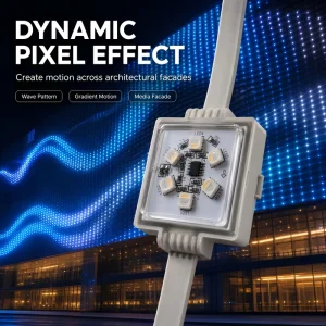 Premium Square Type DMX512 Addressable 1.8W RGBW LED Pixel Light IP67 Waterproof Building Outline Point Light Source