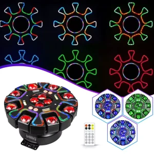 Professional 150W 8-Arm Honeycomb LED Moving Head Light RGBW Beam Laser Effect for KTV DJ Club Disco Party