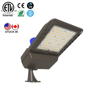 Professional 150W LED Area Light Dusk to Dawn Photocell Trunnion Mount Parking Lot Lighting Commercial Roadway Lamp Fixture