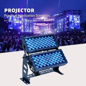 Professional 600W LED Double Layer Projector RGBW Full Color Mixing IP65 Waterproof DMX512 Control 120*10W 96*10W Stage
