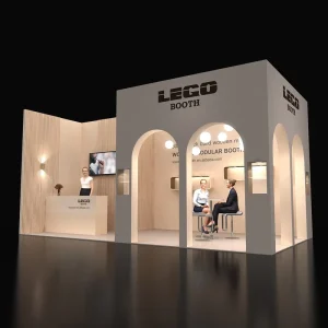 Professional Easy Build 10×20 20 X 20 Custom Design Exhibition Stand for Trade Fair Show Wooden Trade Show Booth