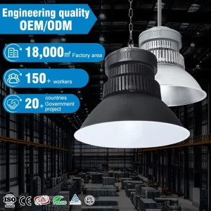 Professional Factory Industry Warehouse High Bay Lamp Fixture Aluminum PC IP66 UFO 100W 150W 200W 250W 300W LED High Bay Light