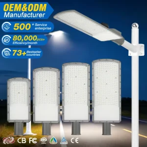 Professional Grade Outdoor Road Parking Lot Lighting IP66 Waterproof Aluminum Material 50W 100W 150W 200W LED Street Light