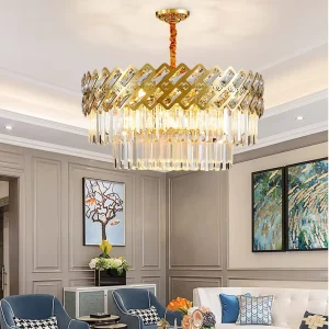 Professional High Ceiling Lighting Hotel Restaurant Modern Luxury Gold K9 Crystal Chandeliers