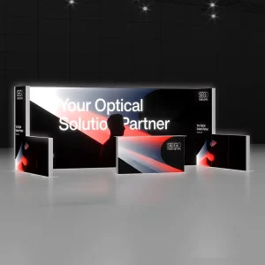 Professional High Luminance 3x6m Aluminum LED Lightbox Wall Mounted Portable Modular 10x20ft Backlit Exhibition
