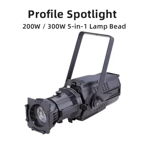 Professional LED Profile Light Double Color White+warm White Imaging Light Fresnel Stage Lighting for Wedding Show Studio