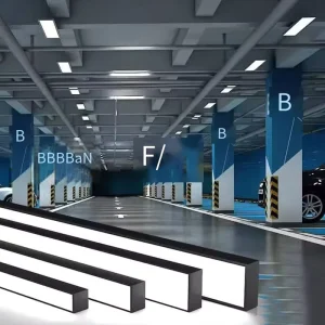 Professional Lighting Shopping Mall Underground Garage LED Linear Sensor Light Warehouse High Bay Emergency Lighting Lamp