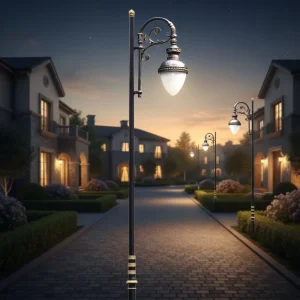 Professional Manufacture Outdoor Decorative Antique Iron or Aluminum Alloy Street Lamp Post Led Garden Pole Light