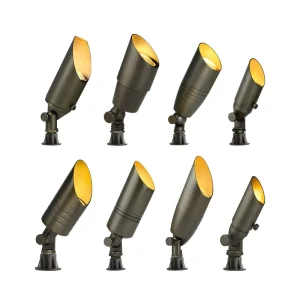 Professional Manufacturer Anti Glare Brass Low Voltage Landscape Lighting Outdoor Led Spot Light Up Accent Spotlights With Spike