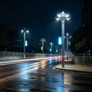 Professional Manufacturer Modern LED IP65 AC Smart Pole Outdoor Decorative Garden Lamp Post for Park Street Highway Smart City