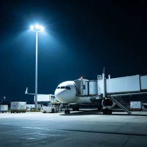 Professional ManufacturerCustom OEM Airport Lighting 25M 30M Galvanized High Mast Pole 800W LED Flood Light for Apron Runway