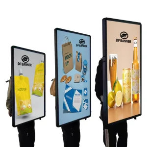 Professional Production Advertising Light Boxes Outdoor Promotions Walking Billboard Aluminum Frame Lightbox