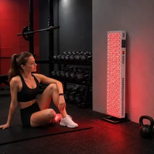 Professional Standing Red Light Therapy Panel 300 LEDs Smart Control 8 Wavelengths Full Body Infrared Therapy Device Pain
