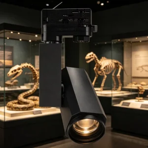 Professional Track Spotlighting with Electronic Remote Dimming Color Tuning and Zoom Function for Museum Exhibit Hall