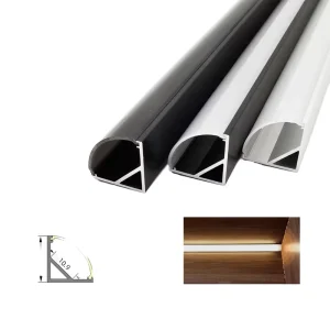 Professional V Shape LED Aluminum Profile 16x16mm Corner LED Channel with PC Cover for Cabinet Closet Lighting Gear
