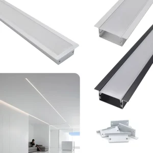 Profile LED Light 4020A Recessed Ceiling Top Corner Line Lamp LED Aluminum Profile Silvery Black