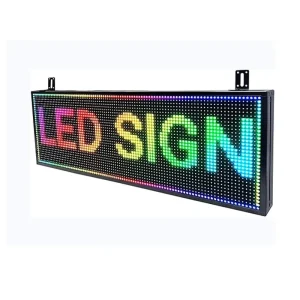 Programmable Scrolling LED Moving Message Sign Full Color P10 RGB IP65 Outdoor Dot Matrix LED Display Retail Store Wayfinding