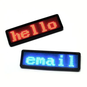 Programmable Wearable Magnetic LED Lights Scrolling Small Screen Badge LED Message Board