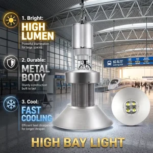 Project Lighting Installation Lighting Lifter High Lumen Aluminum 100W 150W 200W Industrial High Bay Light