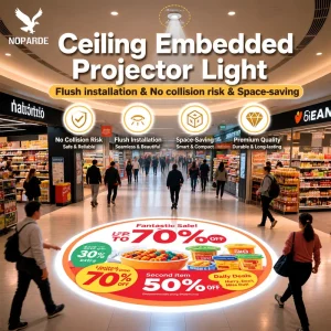 Promotion Advertisement Static Projection Lamp HD 35W Ceiling Embedded Custom Gobo Logo Projector Light Mall Department Store