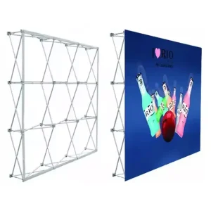 Promotion Portable Backdrop Custom Fabric Pop up Booth LED Advertising Trade Show Light Box Display Stand
