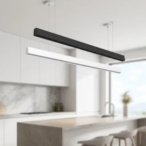 Promotional Product Pendant Installation IP20 PC 48W 100 265V Hanging Custom Linear Led Lightings for Office Restaurant