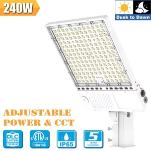 Public Area Lighting 360W 290W 220W Tunable CCT 3/4/5K 100-277VAC IP65 Stadium Road Parking Lot Shoebox Street Flood Lights