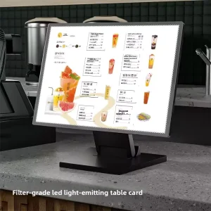 Pull Draw Illuminated Rectangle Metal Frame LED Light Box Billboard Display Board for Milk Tea Shop Bar Price List