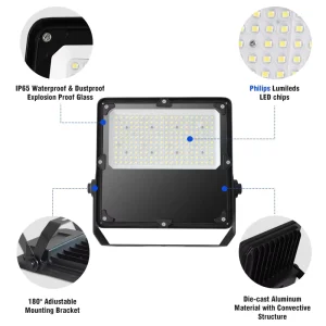 Qisenlighting Floodlight IP66 10W 50W 60W 100W 150W 200W 300W 600W 800W 1000W Led Outdoor Lighting