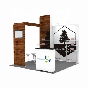 Quick Assemble Aluminum Tension Fabric Full Color Custom Tradeshow Portable Advertising Portable 10 X 10 Exhibition Booth