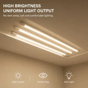 Quick Install LED Tube Light High Brightness Long Lifespan Energy Saving LED Batten Light for Renovation Indoor Lighting