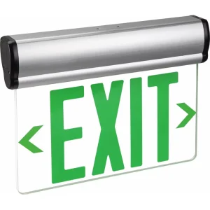 R G Letter Double Sided LED Thermoplastic Fire Emergency Exit Sign Rechargeable High CRI 90 50000 Hours Lifespan