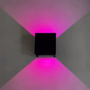 RGB 9W Smart Outdoor LED Wall Lamp Creative Aluminum Sconce Wall Lights Home Stair Bathroom Bedroom Light Indoor Decora Light