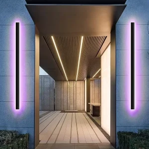 RGB IP65 Waterproof Outdoor LED Wall Light Smart Sconce Lights for Home Office Iron Long Linear Wall for Home Bar Atmosphere