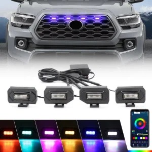 RGB LED Grilles Raptor Lights for Toyota Tacoma TRD Off Road & Sport