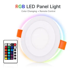 RGB LED Panel Ceiling Light Square Recessed Surface Mounted 3+3W 6+3W 12+4W 18+6W Color Changing Downlight