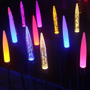 RGB Multi model Color Change Large Expo Art Exhibition LED Acrylic Bionic Reed Lamp