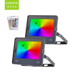 RGBCW LED Floodlight 50W 100W DOB 100-240V Tuya WIFI APP Control Outdoor IP66 Waterproof RGBWC RGB Spotlight