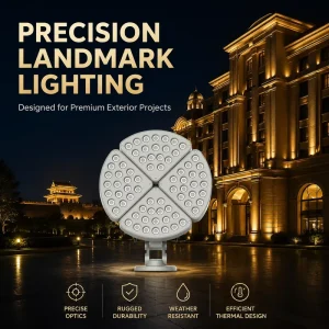 RGBW DMX512 Controller 12W 48W IP66 Waterproof LED Outdoor Landscape Projection Light for Big Hotels