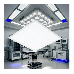 RGBW Flat Panel LED Ceiling Light Industrial Design Style CCT Selectable Back-lit Panel SMD2835 Dimming for Indoor Hospital Use