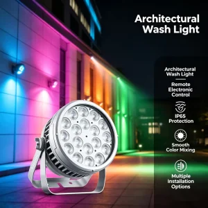 RGBW Wall Wash Light Waterproof Even Color Blending Remote Control Outdoor Landscape Building Decoration Lighting