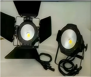 RGBWA UV 6IN1 Color Mixing Par64 E27 COB LED Spotlights 100W 200W DMX512 IP33 Ra90 50000 Hours Life Span Cast Aluminum Disco