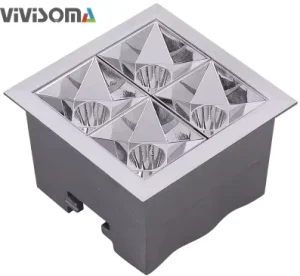 RL034650 CE Certified 10 Heads Linear Recessed LED Grille Light Triangle Anti Glare Lens EU Standard 220 240V