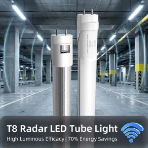 Radar Sensor Tube 1200mm 18w 360 Degree T8 Tube Led Lighting Aluminum Case Led T8 Tube for Corridor Basement Parking Lot Garage