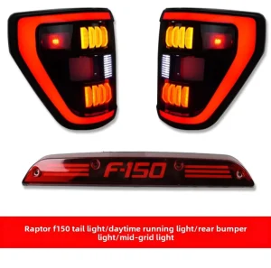 Raptor F-150 12V Taillight Assembly FTMQ118 Rear Bumper Lights Daytime Running Lights Sequential Turn Signals Grille